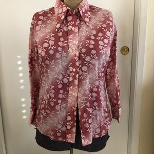 70s vintage button down blouse